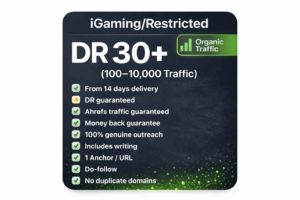 iGaming/Restricted DR 30+ (100-10,000 Traffic)
