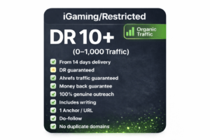 iGaming/Restricted DR 10+ (0-1000 Traffic)